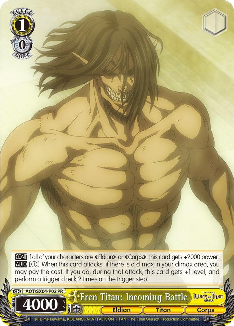 Eren Titan: Incoming Battle (Foil) [Attack On Titan: Final Season] - POKÉ JEUX