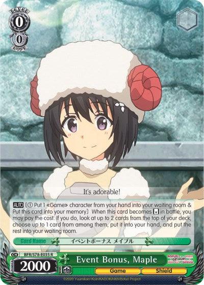 Event Bonus, Maple (BFR/S78-E035 R) [BOFURI: I Don't Want to Get Hurt, so I'll Max Out My Defense] - POKÉ JEUX