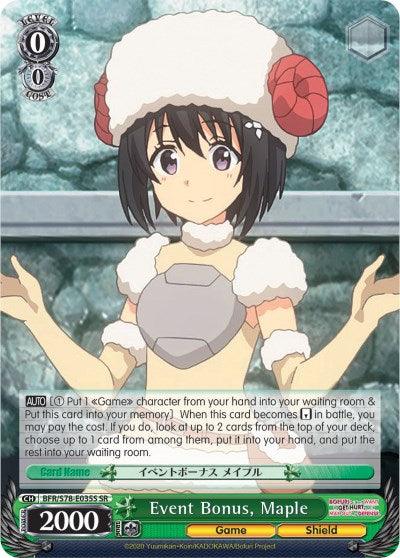 Event Bonus, Maple (BFR/S78-E035S SR) [BOFURI: I Don't Want to Get Hurt, so I'll Max Out My Defense] - POKÉ JEUX