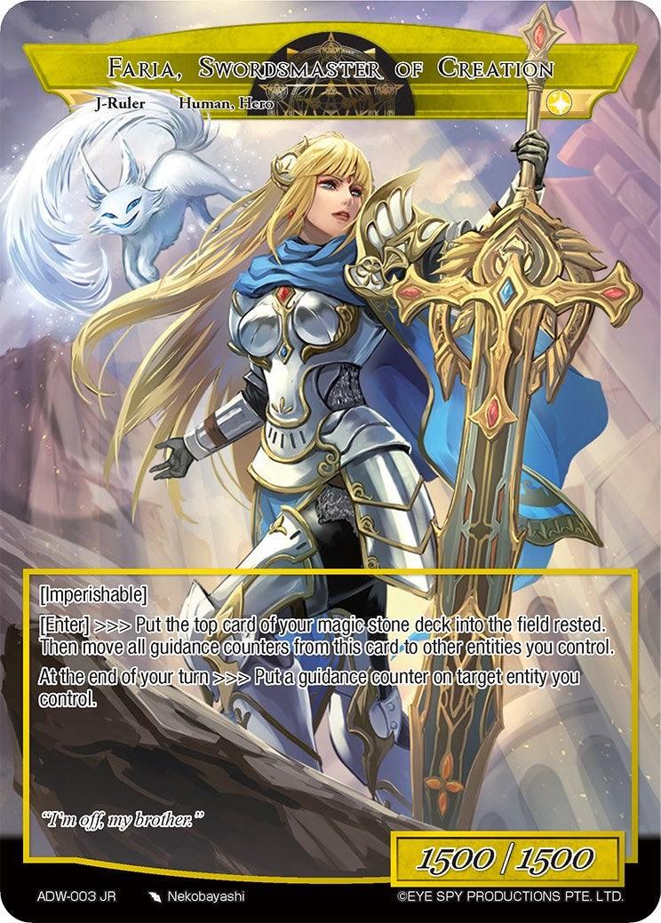 Excalibur Genesis // Faria, Swordmaster of Creation (ADW-003 RR/JR) [Assault into the Demonic World] - POKÉ JEUX