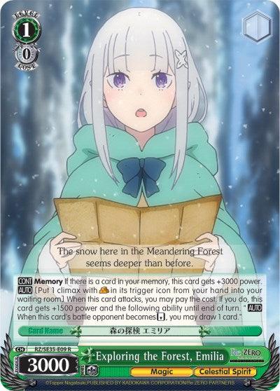 Exploring the Forest, Emilia (RZ/SE35-E09 R) (Parallel Foil) [Re:ZERO: The Frozen Bond] - POKÉ JEUX