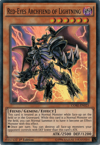 Red-Eyes Archfiend of Lightning [CORE-EN023] Super Rare - POKÉ JEUX