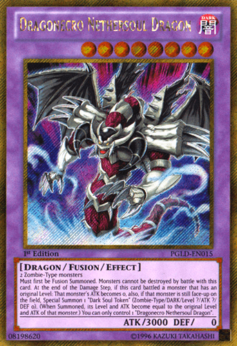 Dragonecro Nethersoul Dragon [PGLD-EN015] Gold Secret Rare - POKÉ JEUX