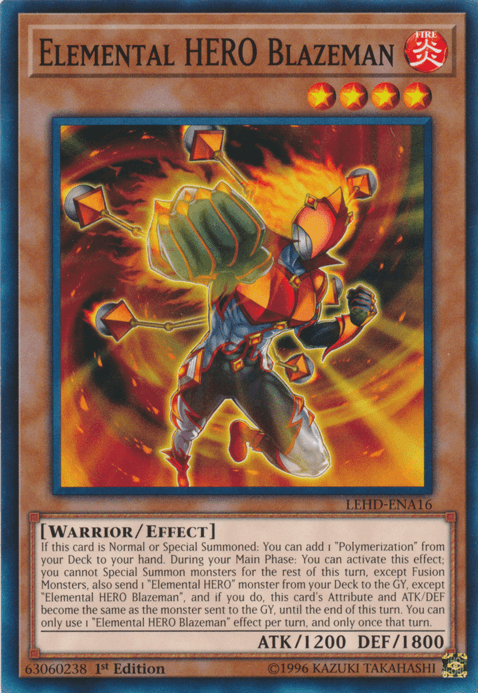 Elemental Hero Blazeman [LEHD-ENA16] Common - POKÉ JEUX