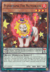 Performapal Fire Mufflerlion [SP15-EN024] Shatterfoil Rare - POKÉ JEUX