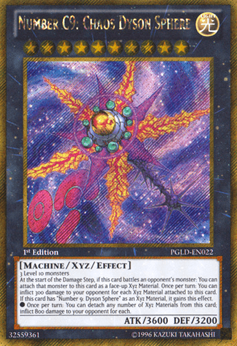 Number C9: Chaos Dyson Sphere [PGLD-EN022] Gold Secret Rare - POKÉ JEUX