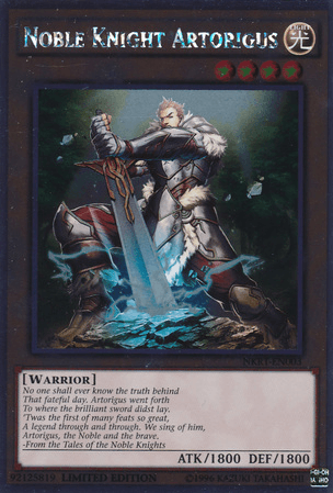 Noble Knight Artorigus [NKRT-EN003] Platinum Rare - POKÉ JEUX