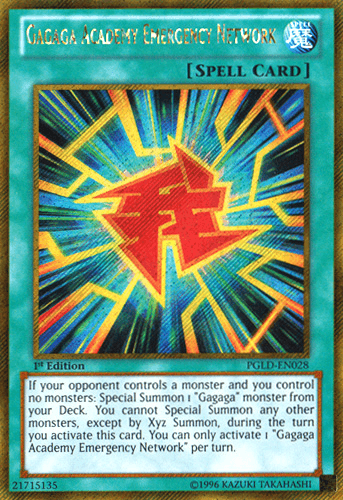 Gagaga Academy Emergency Network [PGLD-EN028] Gold Secret Rare - POKÉ JEUX