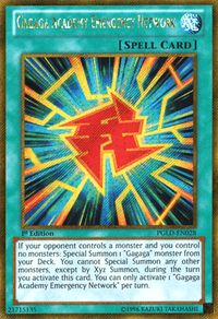 Gagaga Academy Emergency Network [PGLD-EN028] Gold Secret Rare - POKÉ JEUX