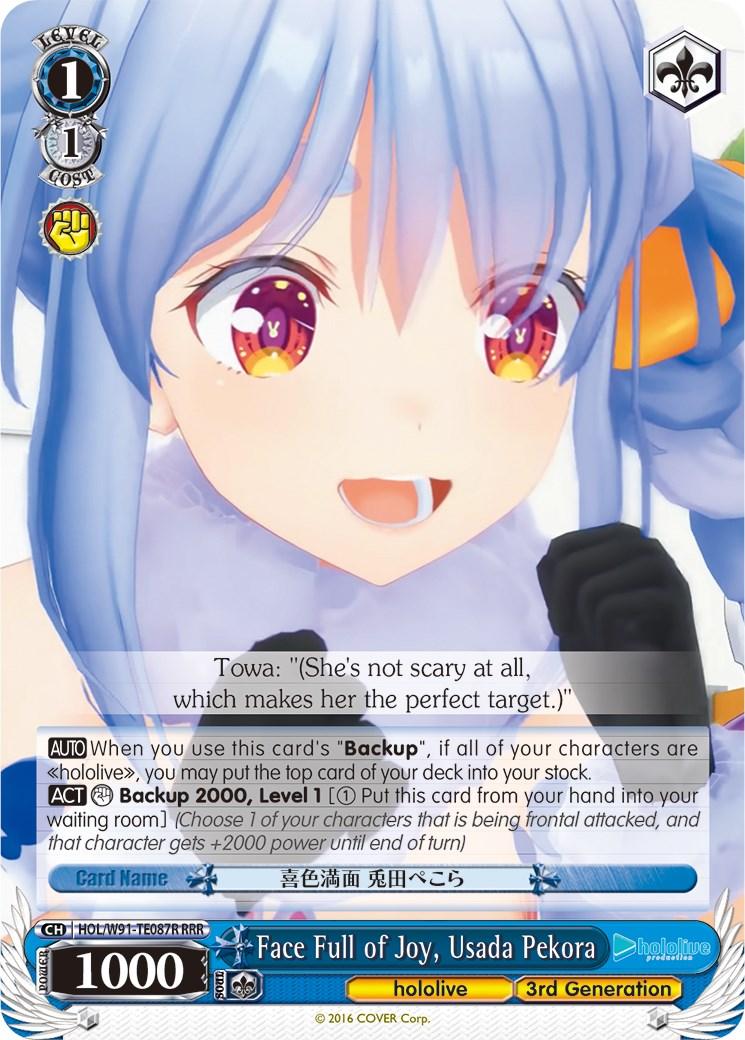 Face Full of Joy, Usada Pekora (HOL/W91-TE087R RRR) [hololive production] - POKÉ JEUX