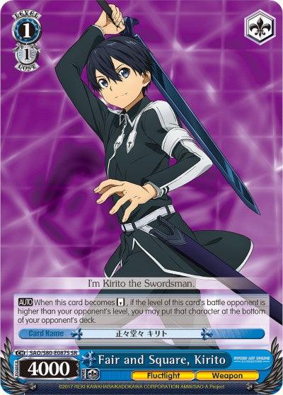 Fair and Square, Kirito (SAO/S80-E087S SR) [Sword Art Online -Alicization- Vol.2] - POKÉ JEUX