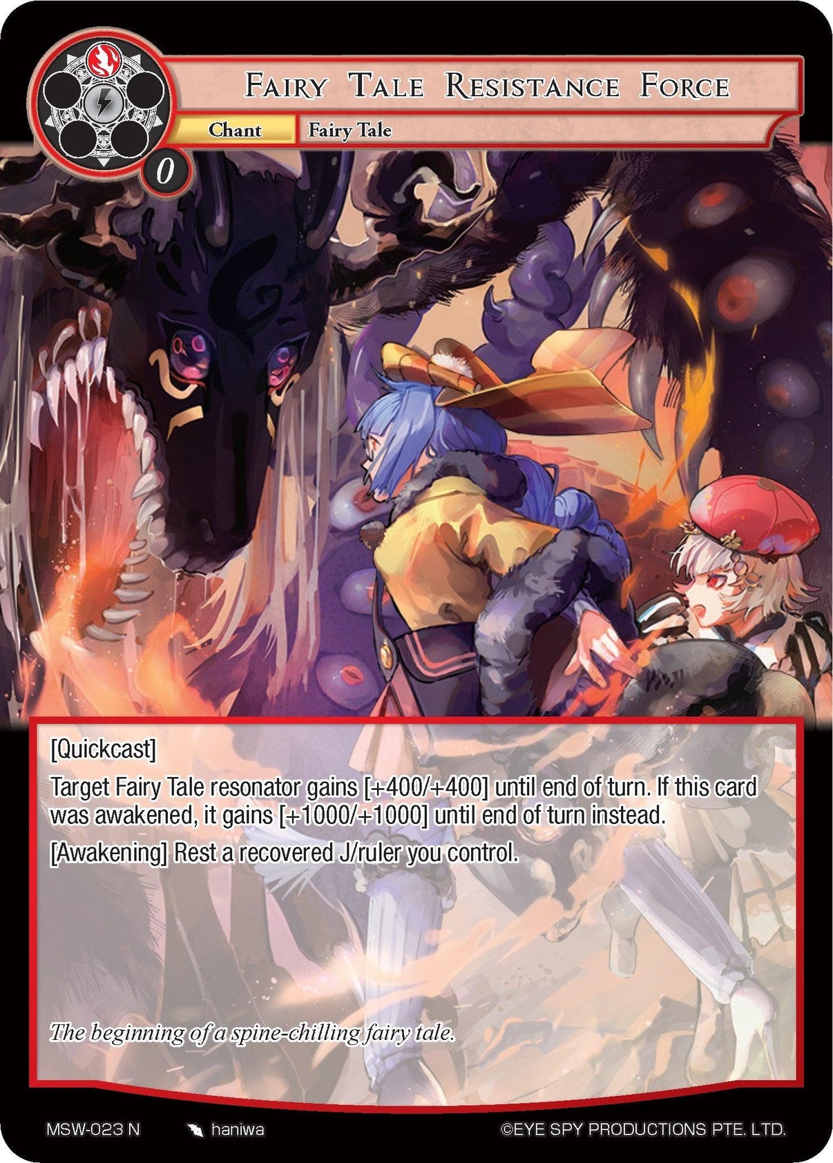 Fairy Tale Resistance Force (MSW-023) [The Magic Stone War - Zero] - POKÉ JEUX