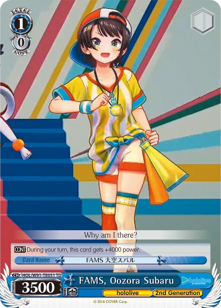 FAMS, Oozora Subaru (HOL/W91-TE051 TD) [hololive production] - POKÉ JEUX