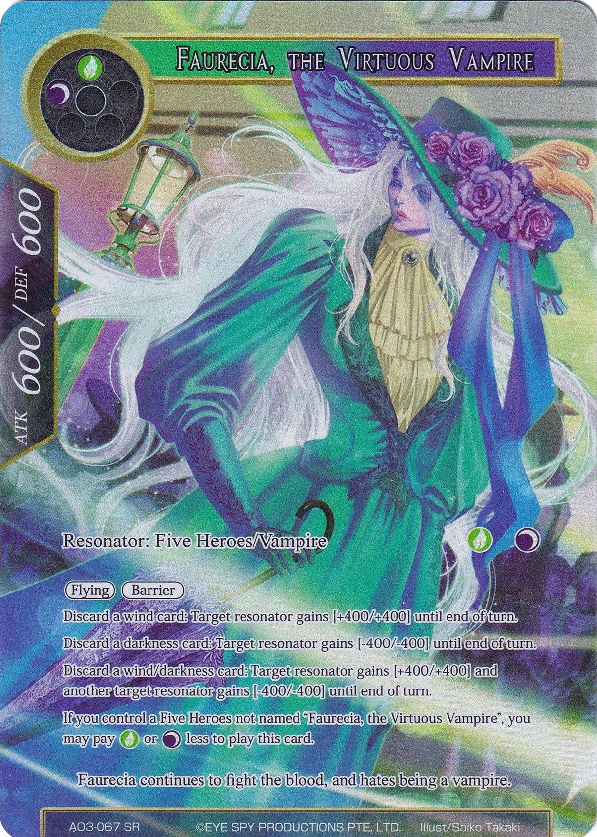 Faurecia, the Virtuous Vampire (Full Art) (AO3-067) [Alice Origin III] - POKÉ JEUX