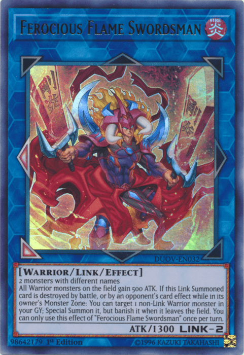 Ferocious Flame Swordsman [DUOV-EN032] Ultra Rare - POKÉ JEUX