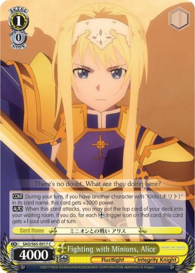 Fighting with Minions, Alice (SAO/S65-E017 C) [Sword Art Online -Alicization-] - POKÉ JEUX