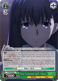Final Command Spell, Sakura (FS/S64-E040 U) [Fate/Stay Night [Heaven's Feel]] - POKÉ JEUX