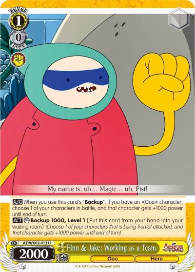 Finn & Jake: Working as a Team (AT/WX02-013 U) [Adventure Time] - POKÉ JEUX