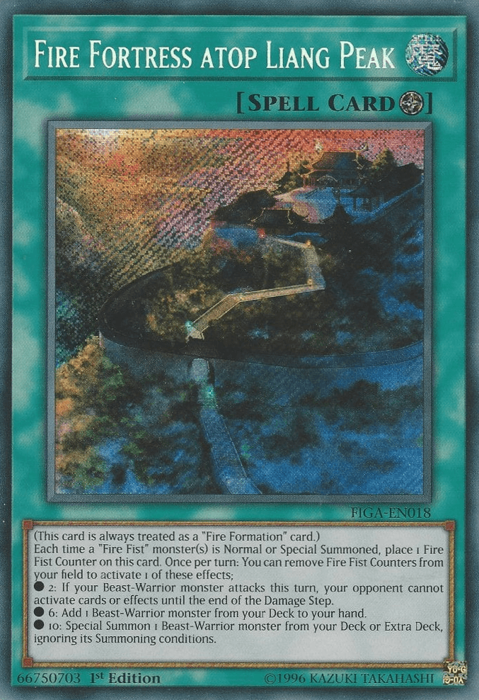 Fire Fortress atop Liang Peak [FIGA-EN018] Secret Rare - POKÉ JEUX