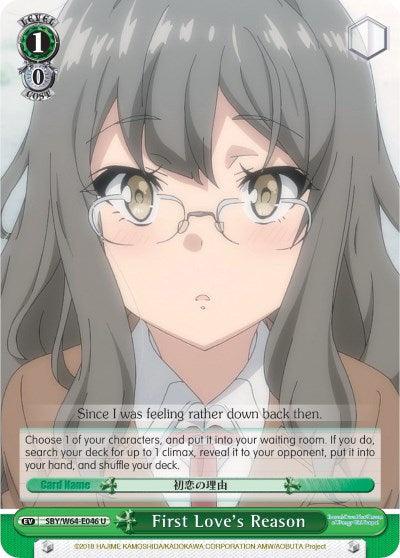 First Love's Reason (SBY/W64-E046 U) [Rascal Does Not Dream of Bunny Girl Senpai] - POKÉ JEUX