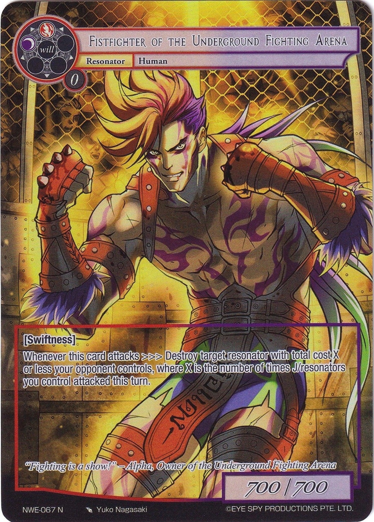 Fistfighter of the Underground Fighting Arena (Full Art) (NWE-067 N) [A New World Emerges] - POKÉ JEUX
