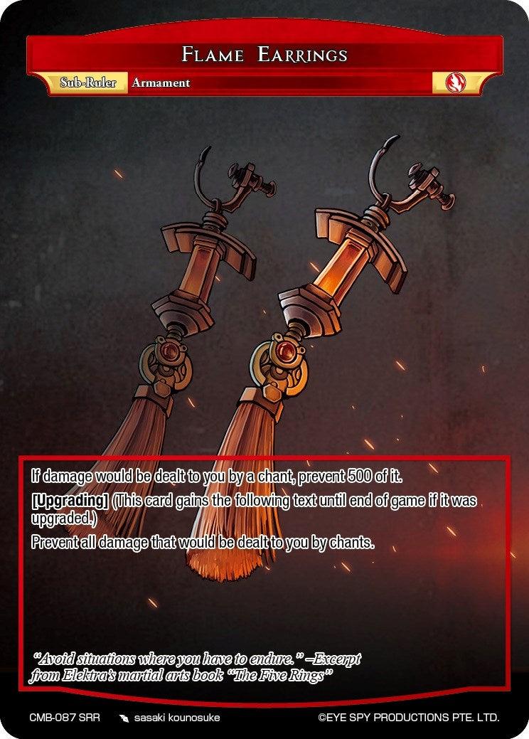 Flame Earrings (CMB-087 SRR) [Crimson Moon's Battleground] - POKÉ JEUX