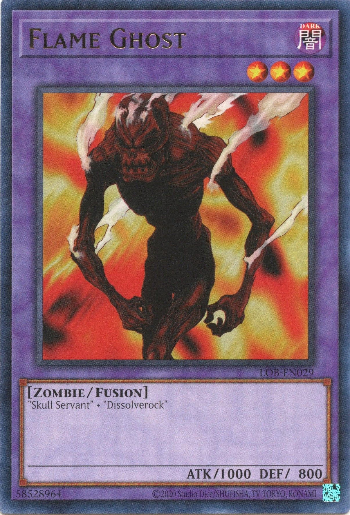 Flame Ghost (25th Anniversary) [LOB-EN029] Rare - POKÉ JEUX