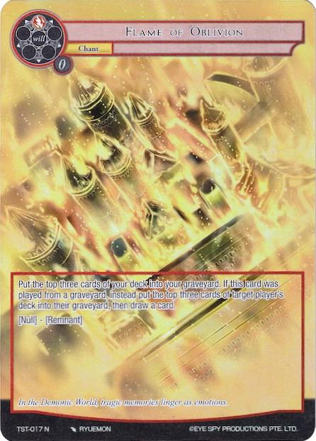 Flame of Oblivion (Full Art) (TST-017) [The Seventh] - POKÉ JEUX