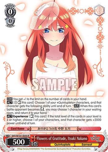 Flowers of Gratitude, Itsuki Nakano (5HY/W101-E055 R) [The Quintessential Quintuplets Movie] - POKÉ JEUX