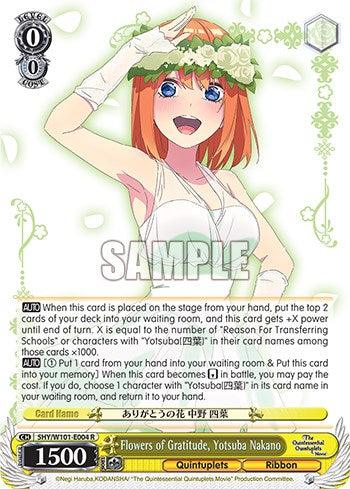 Flowers of Gratitude, Yotsuba Nakano (5HY/W101-E004 R) [The Quintessential Quintuplets Movie] - POKÉ JEUX