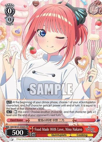 Food Made With Love, Nino Nakano (5HY/W101-E060S SR) [The Quintessential Quintuplets Movie] - POKÉ JEUX
