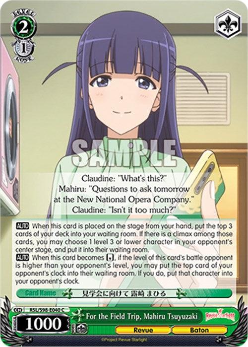 For the Field Trip, Mahiru Tsuyuzaki (RSL/S98-E040 C) [Revue Starlight The Movie] - POKÉ JEUX