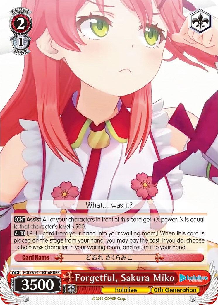 Forgetful, Sakura Miko (HOL/W91-TE016R RRR) [hololive production] - POKÉ JEUX