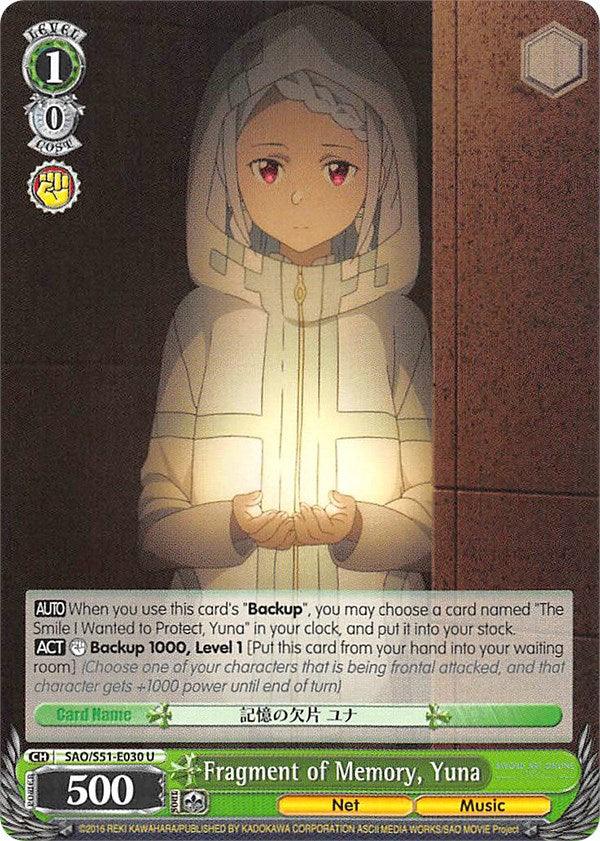 Fragment of Memory, Yuna (SAO/S51-E030 U) [Sword Art Online The Movie: -Ordinal Scale-] - POKÉ JEUX