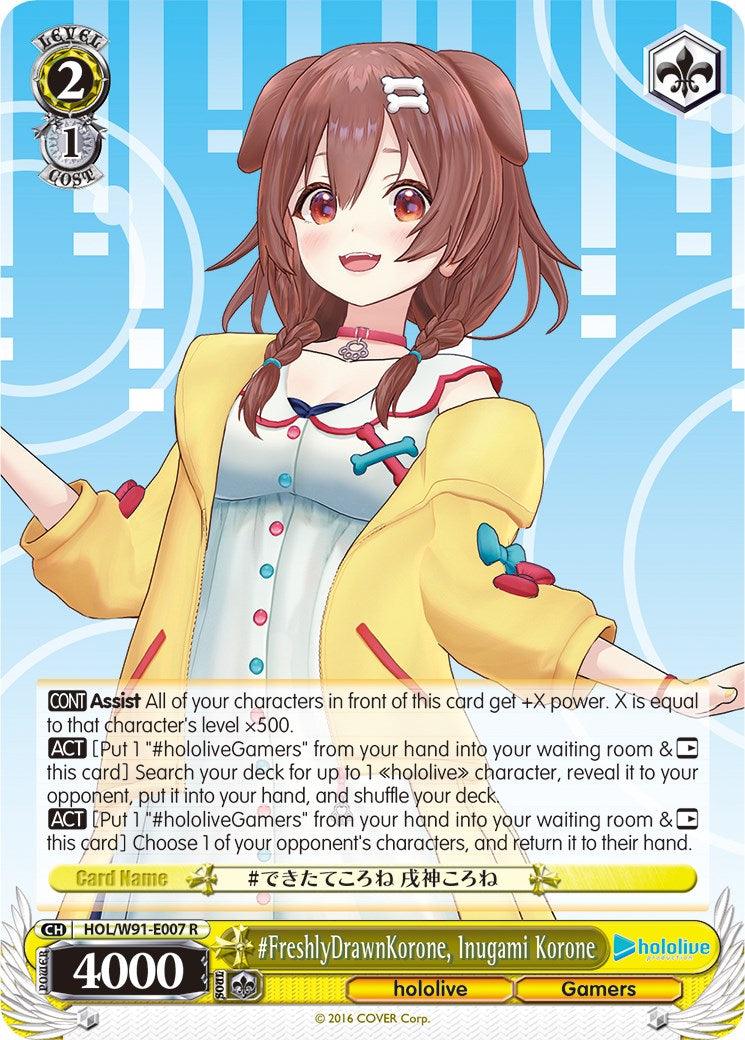 #FreshlyDrawnKorone, Inugami Korone (HOL/W91-E007 R) [hololive production] - POKÉ JEUX
