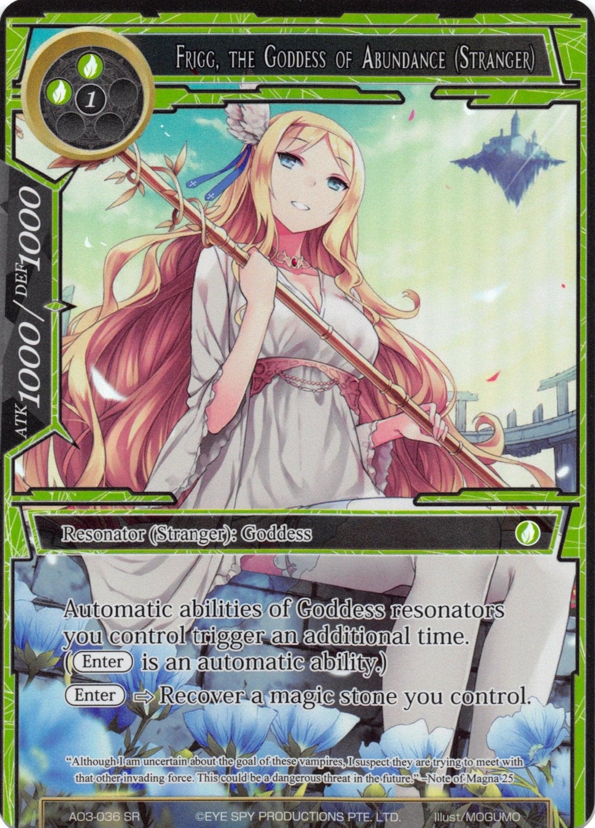 Frigg, the Goddess of Abundance (Stranger) (Full Art) (AO3-036) [Alice Origin III] - POKÉ JEUX
