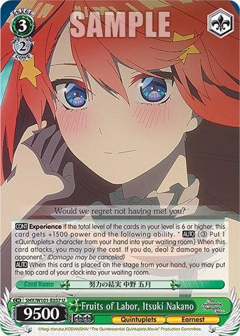 Fruits of Labor, Itsuki Nakano (5HY/W101-E037 U) [The Quintessential Quintuplets Movie] - POKÉ JEUX