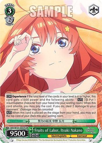 Fruits of Labor, Itsuki Nakano (5HY/W101-E037S SR) [The Quintessential Quintuplets Movie] - POKÉ JEUX
