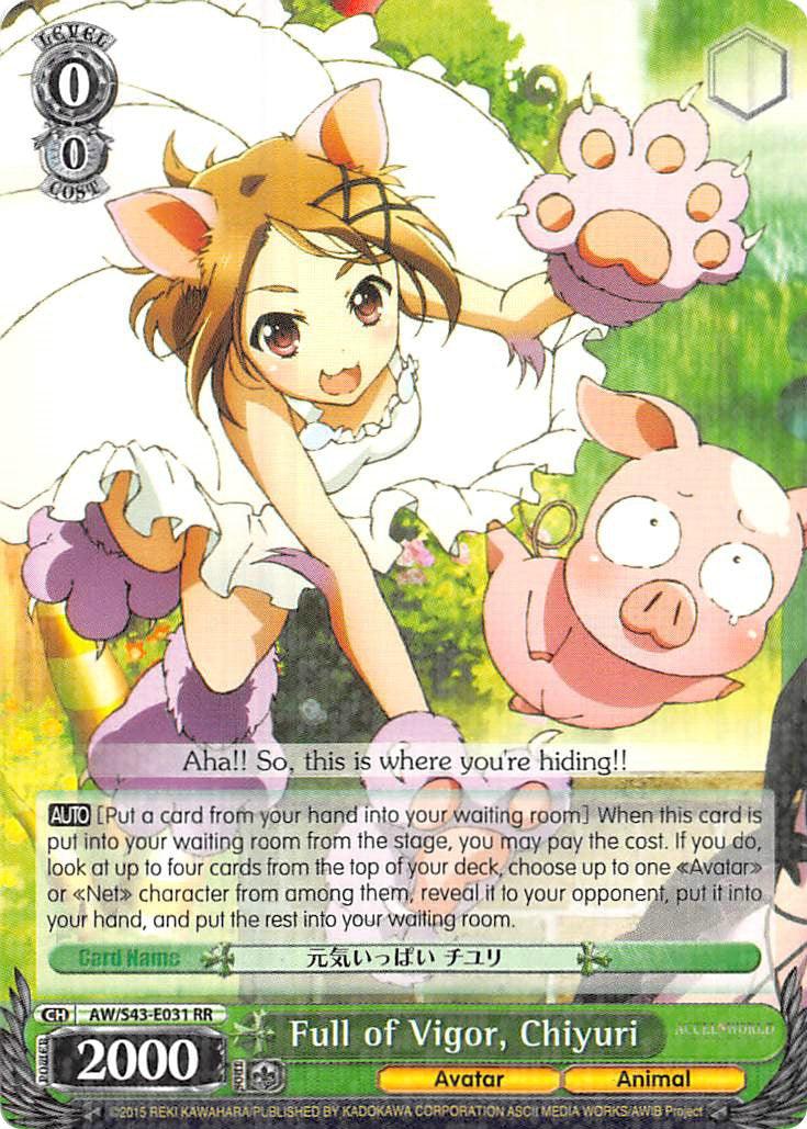 Full of Vigor, Chiyuri (AW/S43-E031 RR) [Accel World -Infinite Burst-] - POKÉ JEUX