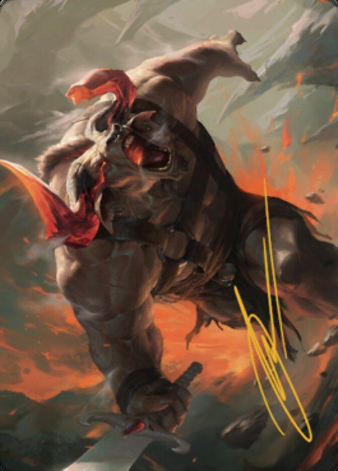 Furious Bellow Art Card (Gold-Stamped Signature) [Dominaria United Art Series] - POKÉ JEUX