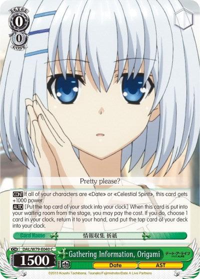 Gathering Information, Origami (DAL/W79-E040 C) [Date A Live] - POKÉ JEUX