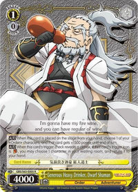 Generous Heavy Drinker, Dwarf Shaman (GBS/S63-E005 R) [Goblin Slayer] - POKÉ JEUX