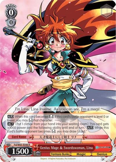 Genius Mage & Swordswoman, Lina (Fsl/W65-E046 R) [Fujimi Fantasia Bunko] - POKÉ JEUX