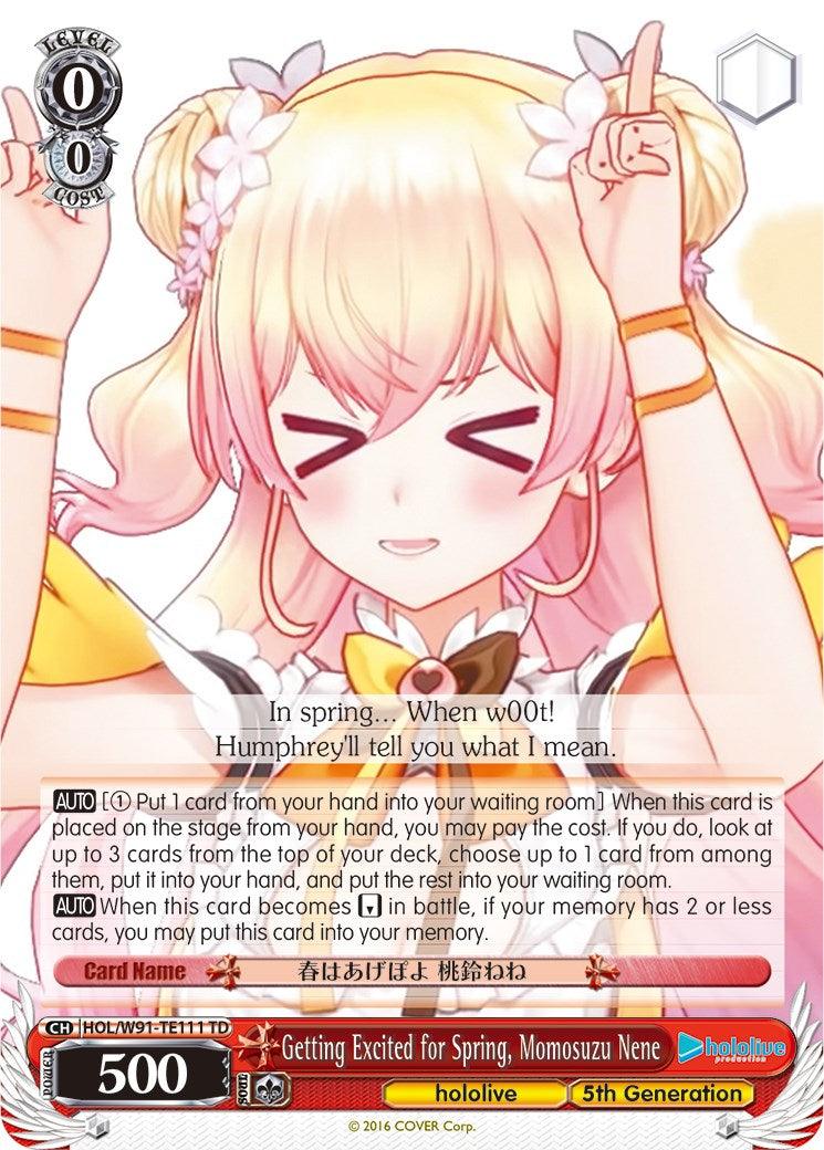 Getting Excited for Spring, Momosuzu Nene (HOL/W91-TE111 TD) [hololive production] - POKÉ JEUX
