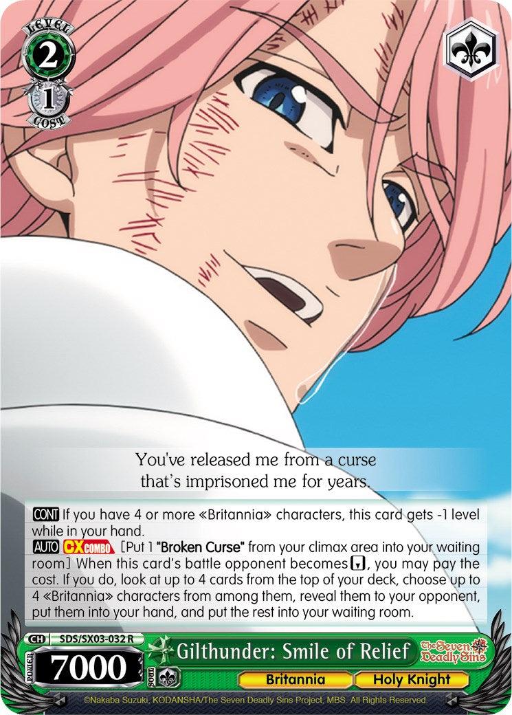 Gilthunder: Smile of Relief (SDS/SX03-032 R) [The Seven Deadly Sins] - POKÉ JEUX