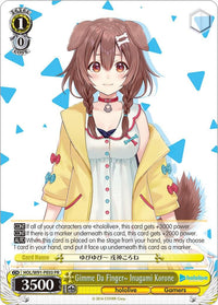 Gimme Da Finger~ Inugami Korone (HOL/W91-PE03 PR) (Promo) [hololive production] - POKÉ JEUX