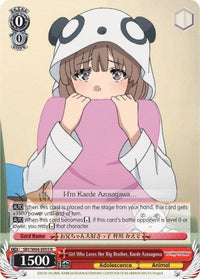 Girl Who Loves Her Big Brother, Kaede Azusagawa (SBY/W64-E055 R) [Rascal Does Not Dream of Bunny Girl Senpai] - POKÉ JEUX