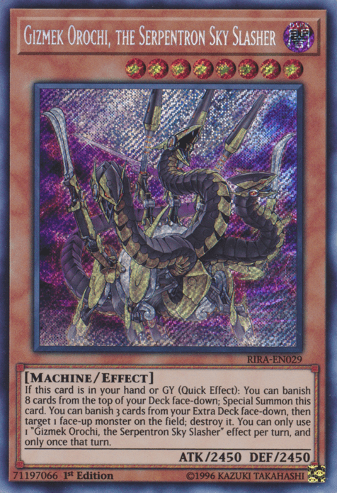 Gizmek Orochi, the Serpentron Sky Slasher [RIRA-EN029] Secret Rare - POKÉ JEUX
