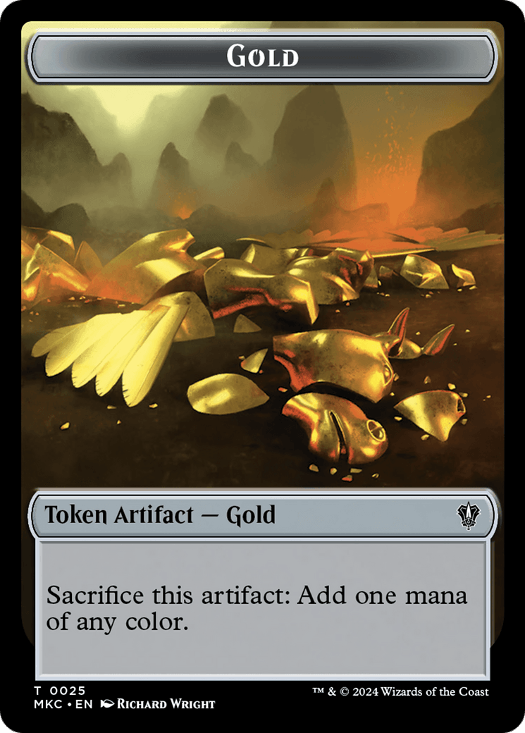 Gold // Treasure Double-Sided Token [Murders at Karlov Manor Commander Tokens] - POKÉ JEUX