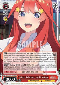 Good Relations, Itsuki Nakano (5HY/W90-E063S SR) [The Quintessential Quintuplets 2] - POKÉ JEUX